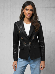 Ženska usnjena jakna črna OZONEE JS/11Z8120