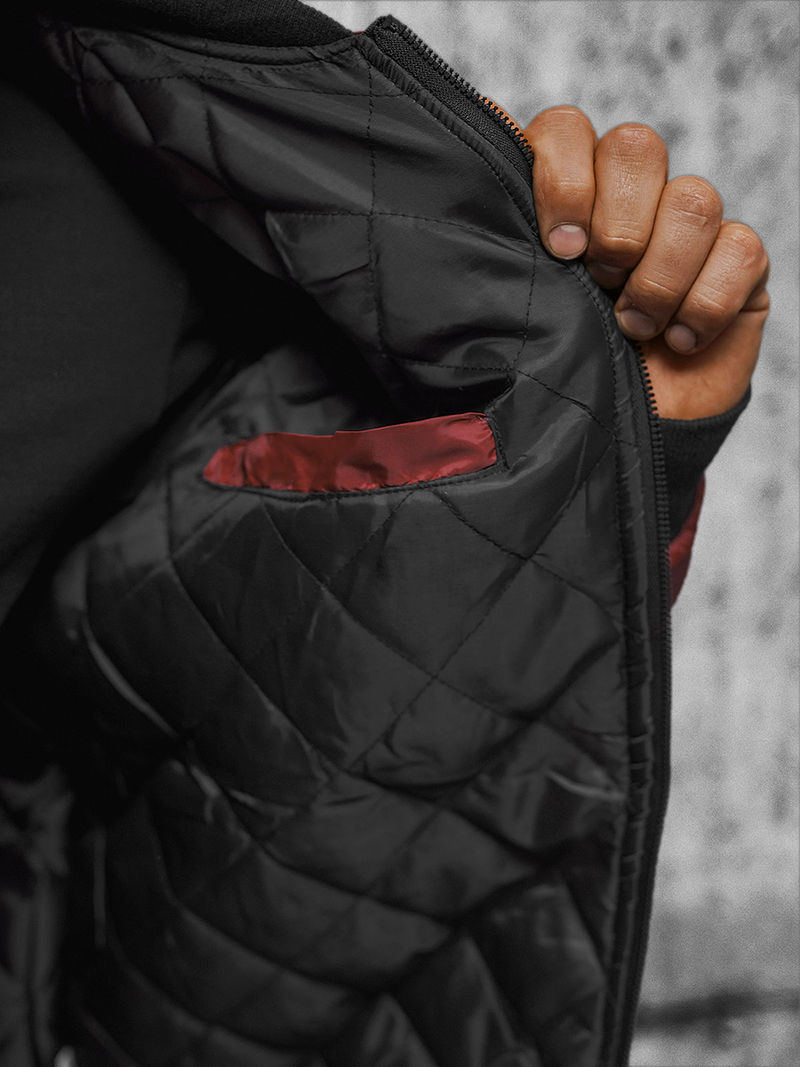 Moška jakna bordo OZONEE JS/AK95Z