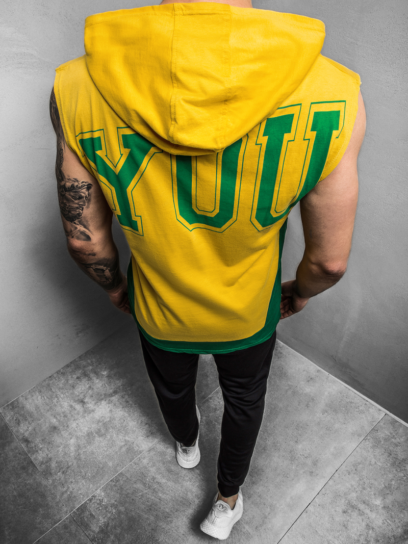 Moška majica s kapuco rumena OZONEE B/60042Z