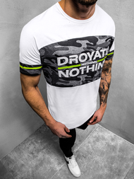 Moška majica bela OZONEE JS/SS10976Z