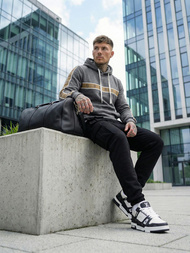 Moška jopa s kapuco grafitna OZONEE JS/8B1729/5Z