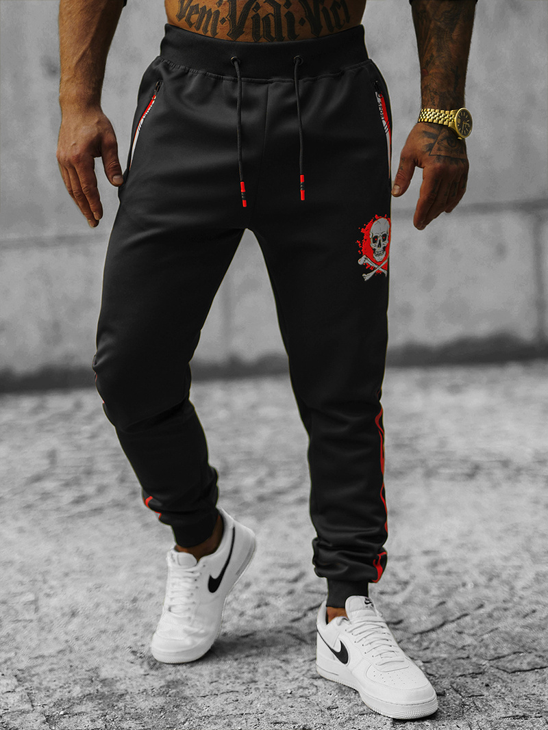 Moške športne hlače črne OZONEE JS/K10237Z