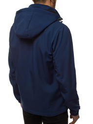 Moška softshell jakna s kapuco mornarsko modra OZONEE JS/56008Z