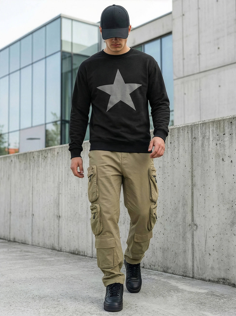 Moška jopa črna OZONEE JS/65B3920/3Z