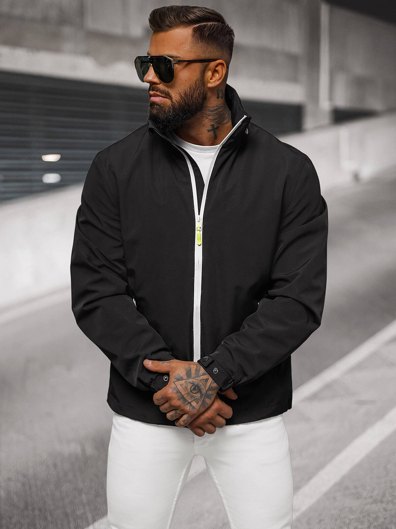 Moška softshell jakna s kapuco črna OZONEE JS/5M3105/392Z