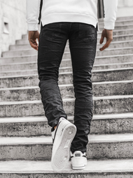 Moške kavbojke jogger črne OZONEE V/19401