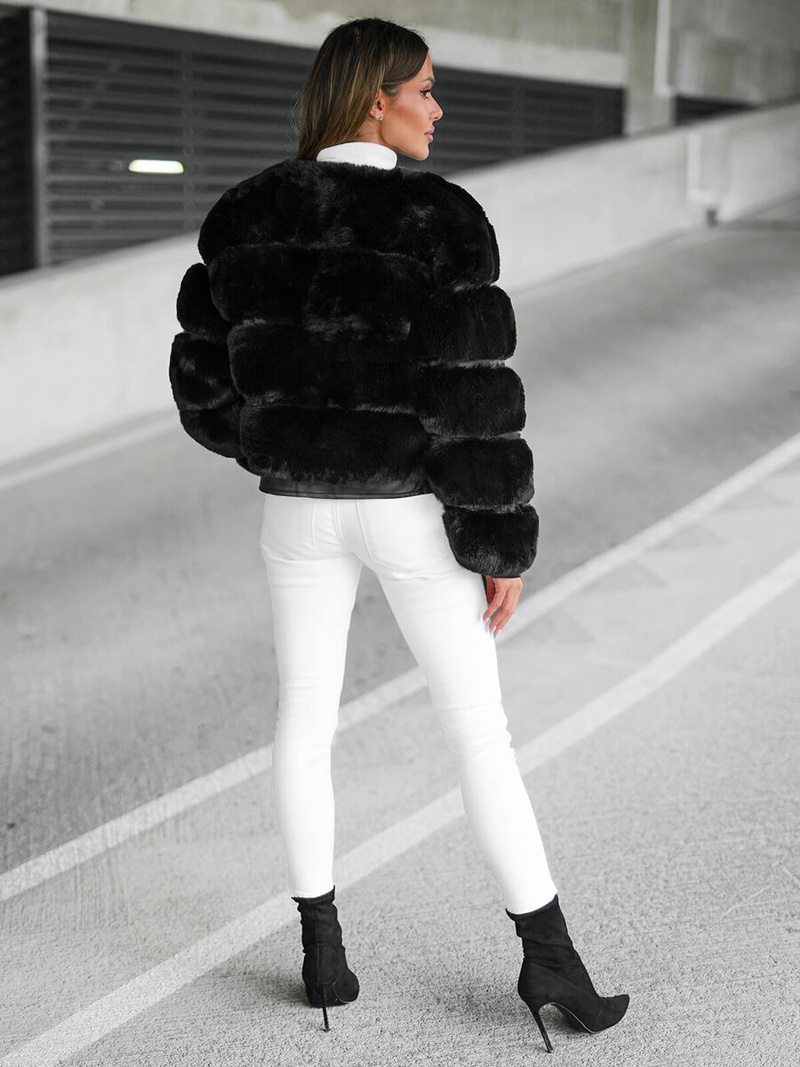 Ženska jakna črna OZONEE JS/11Z8080Z