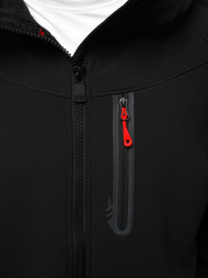 Moška softshell jakna črno-rdeča OZONEE GE/12269