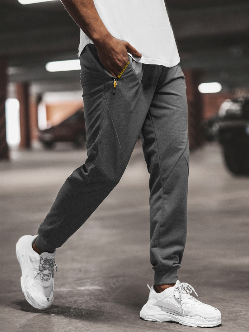 Moške športne hlače grafitne OZONEE JS/68K10350Z