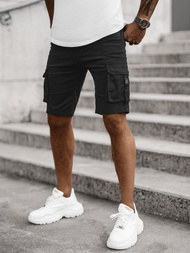 Moške Kratke Hlače Chino Črne OZONEE T/BB70009/1