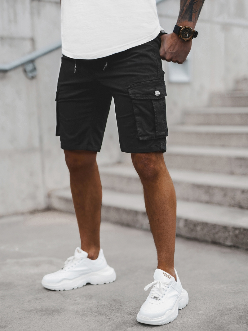 Moške Kratke Hlače Chino Črne OZONEE T/BB70011/1