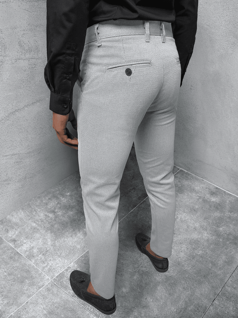 Moške hlače chino sive OZONEE DJ/55600S