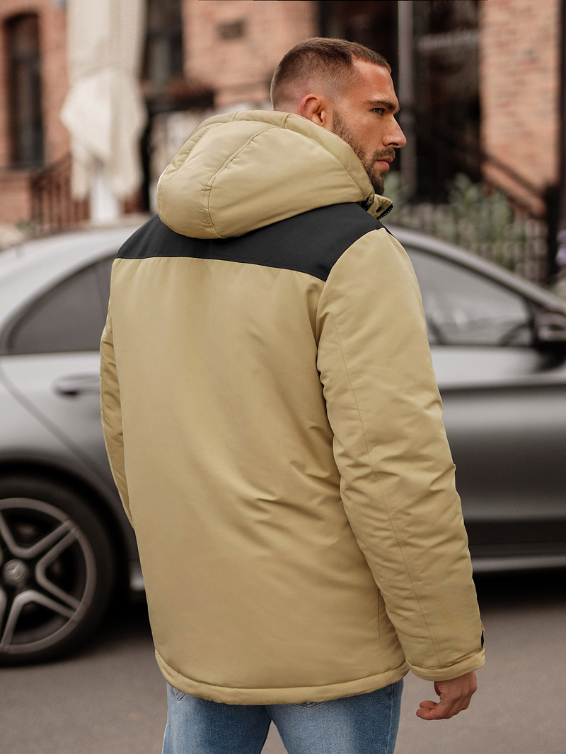 Moška zimska jakna bež OZONEE JS/22M322/62Z