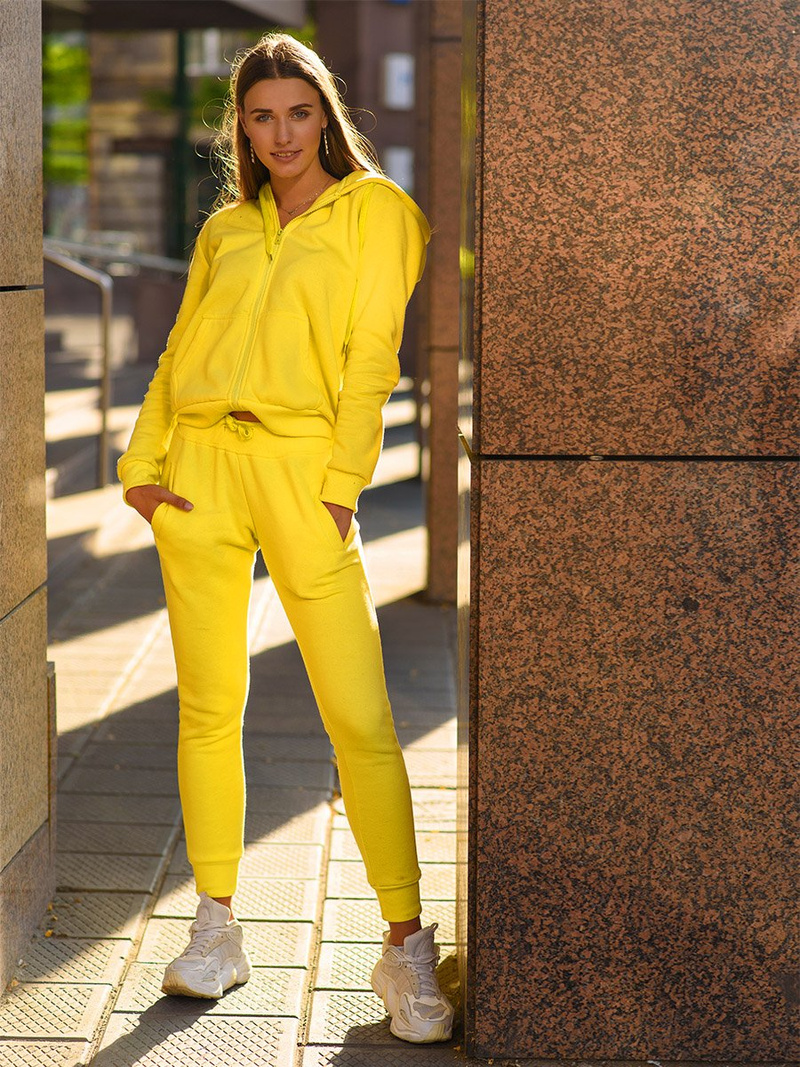 Ženske sportske hlače rumene OZONEE JS/CK01