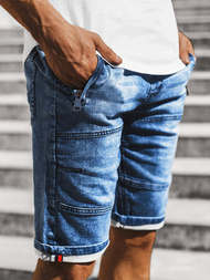 Moške kratke jeans hlače modre OZONEE RF/HY338