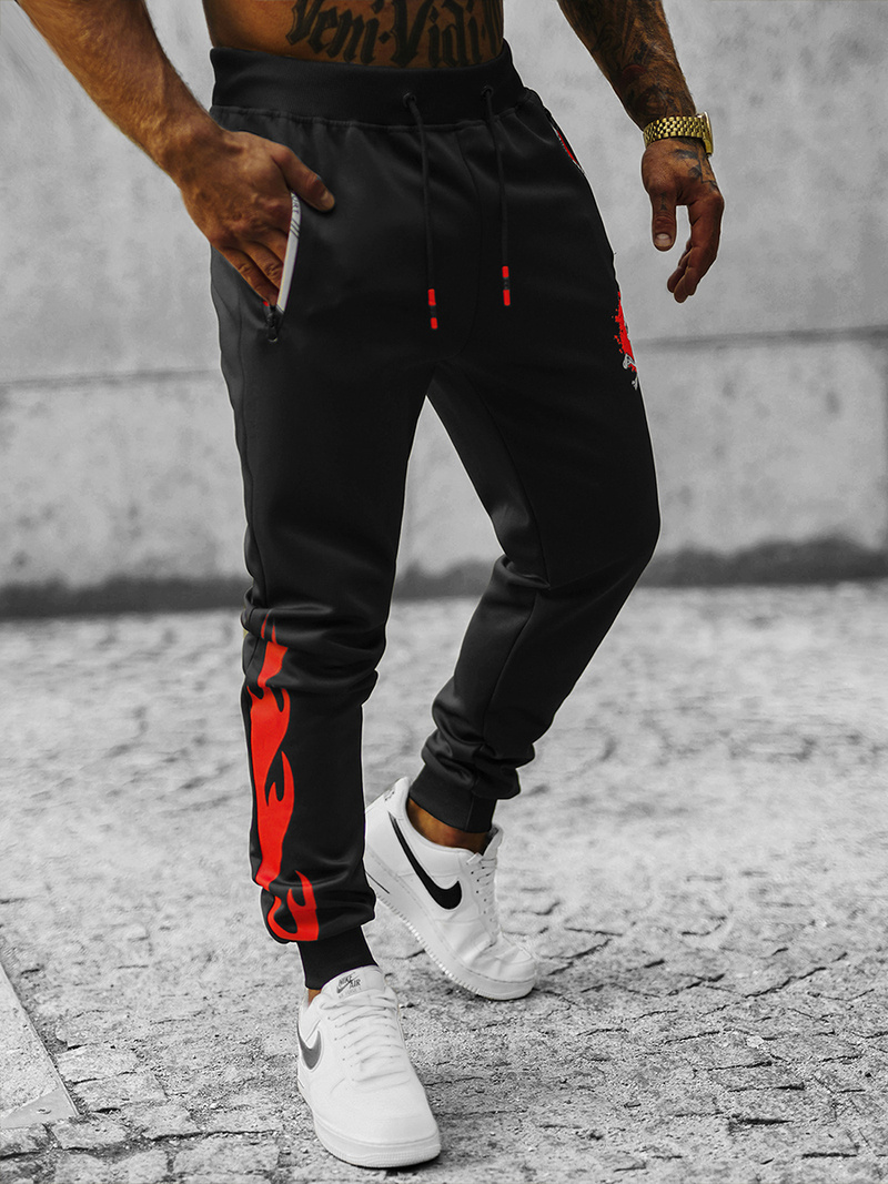 Moške športne hlače črne OZONEE JS/K10237Z