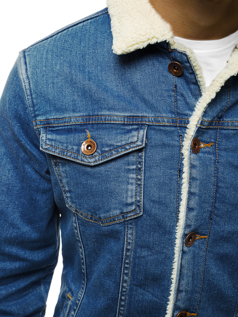 Moška jeans jakna svetlo-modra OZONEE BN/5938