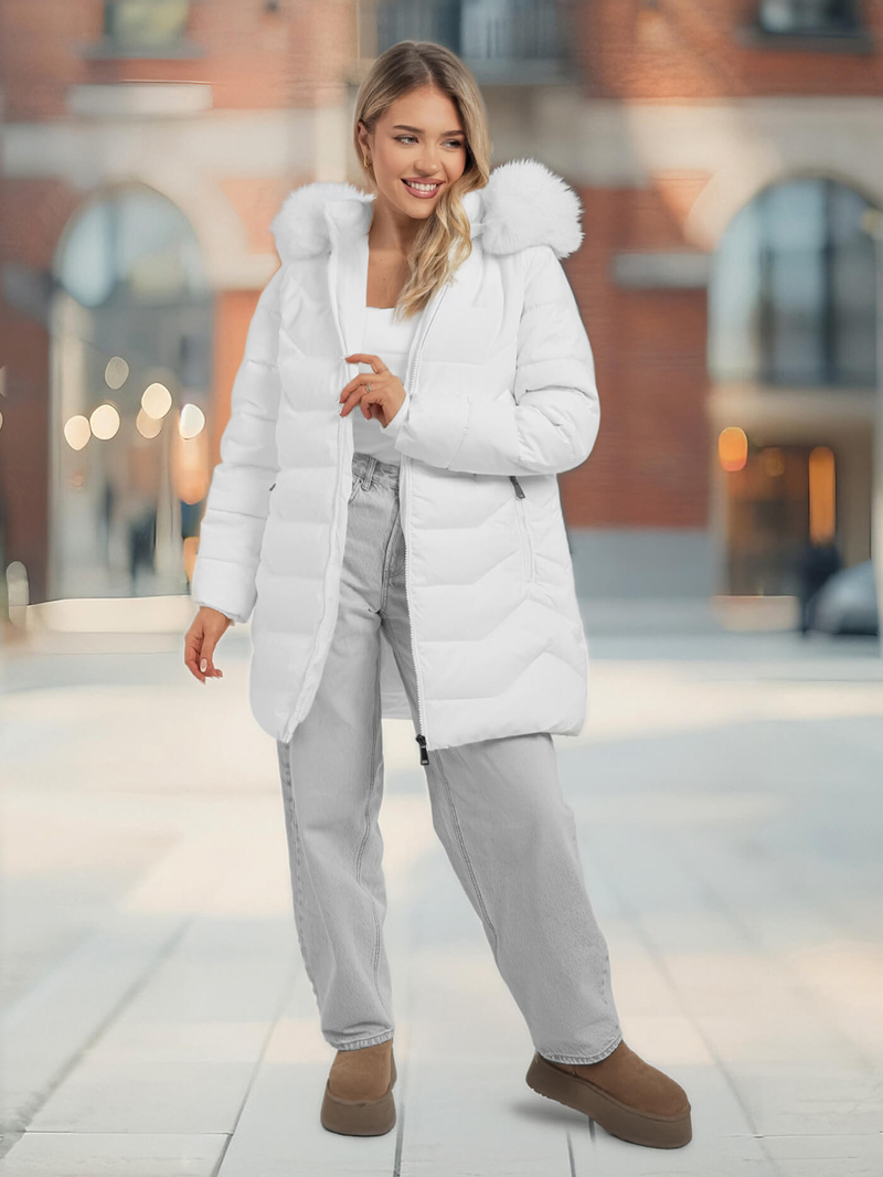 Ženska jakna bela OZONEE JS/16M9121/281Z