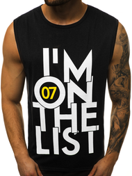 Moška majica brez rokavov črna OZONEE JS/KS2078