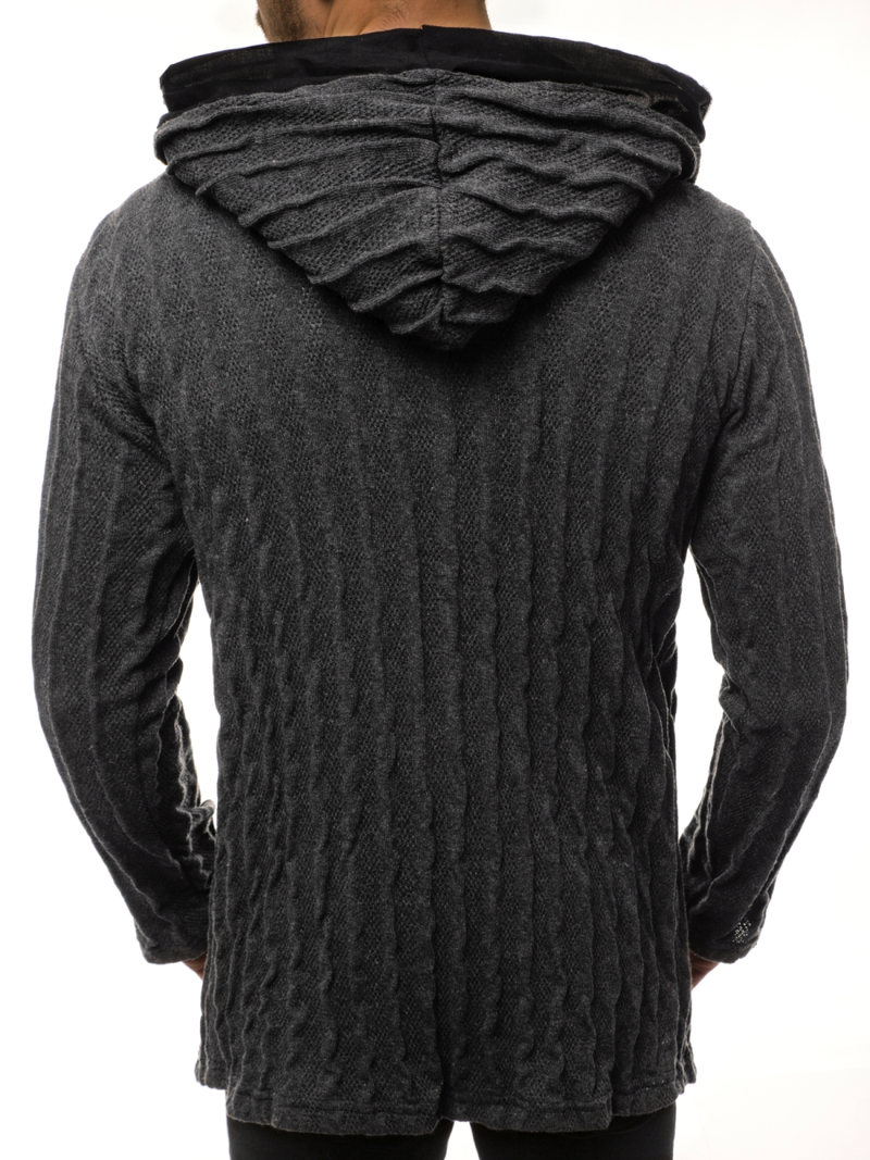 Moška jopa s kapuco grafitna OZONEE MACH/2138