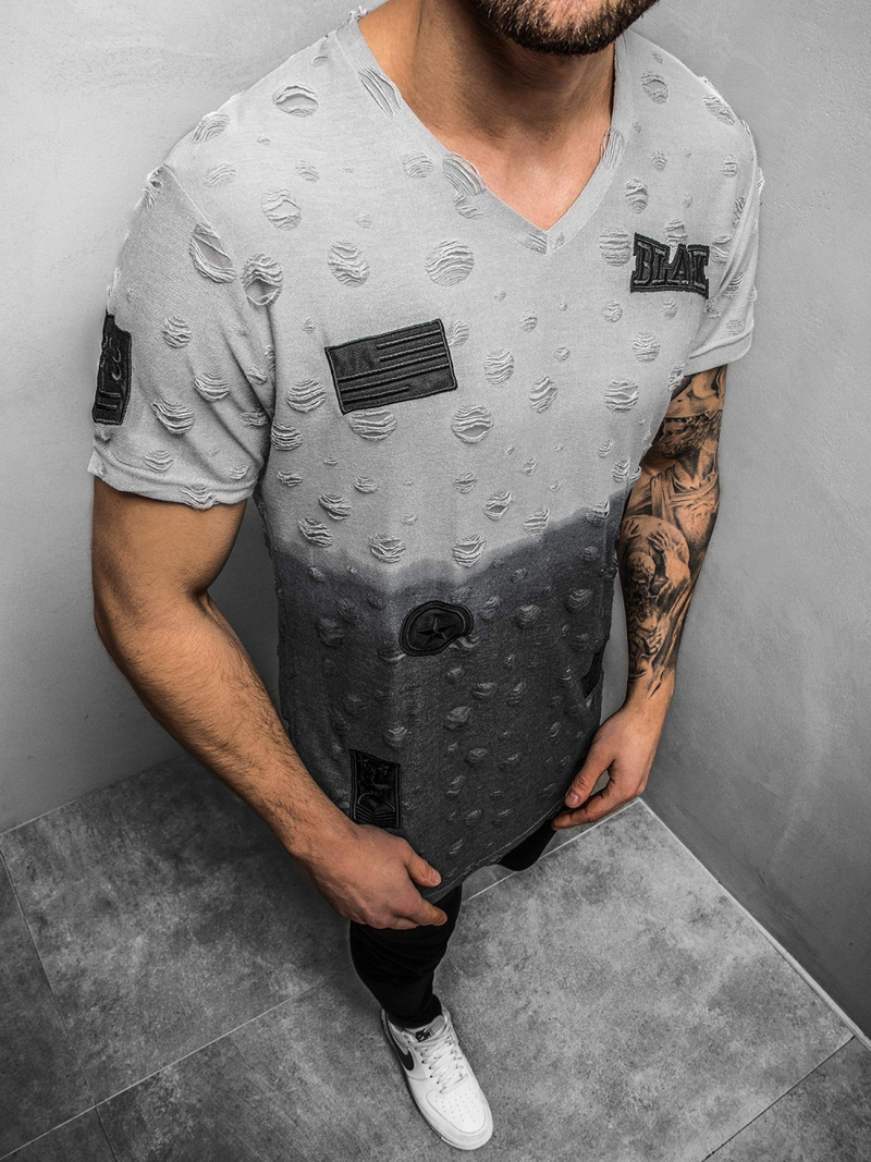 Moška majica siva OZONEE MJ/318YZ