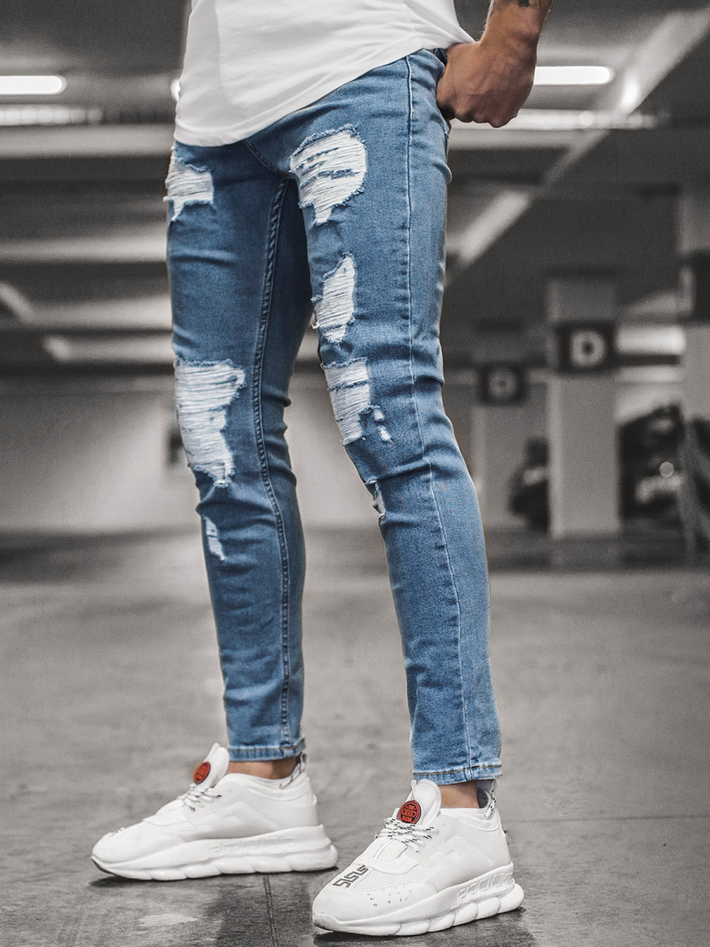 Moške kavbojke jogger modre OZONEE DP/543