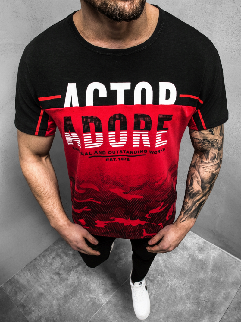 Moška majica rdeča OZONEE JS/SS11106Z