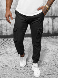 Moške Hlače Chino Jogger Črne OZONEE NB/MP0201N