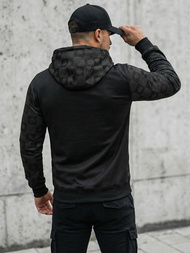 Moška jopa s kapuco črna OZONEE O/B265Z