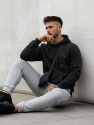 Moška jopa s kapuco črna OZONEE JS/8B1973/3