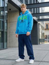 Moška jopa s kapuco modra OZONEE O/TT30513Z