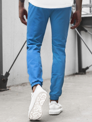 Moške hlače chino jogger svetlo-modre OZONEE JB/JP1145/2
