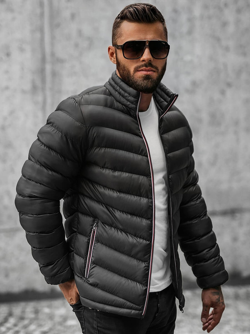 Moška prehodna jakna črna OZONEE JS/SM71