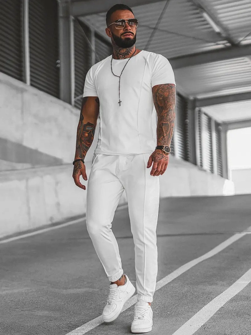 Moška trenirka bela OZONEE O/12135