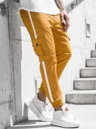 Moške hlače chino jogger camel OZONEE DJ/5580