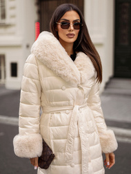 Ženski plašč bež OZONEE JS/5M3160/254/BZ