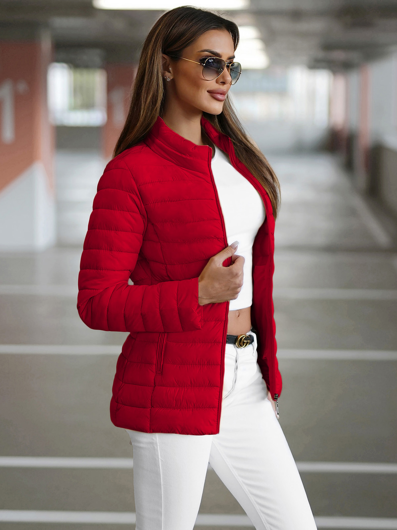 Ženska jakna rdeča OZONEE JS/16M9111/270Z