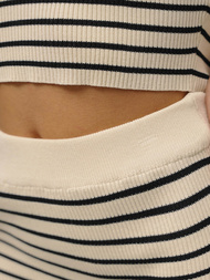 Ženski komplet bež/črna - zgornji del in krilo OZONEE O/CH5801