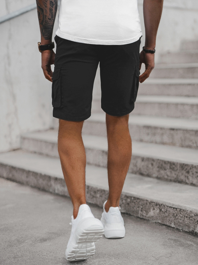 Moške Kratke Hlače Chino Črne OZONEE T/BB70010/1