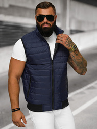 Moški prešita brezrokavnik mornarsko modri OZONEE JS/MY77Z