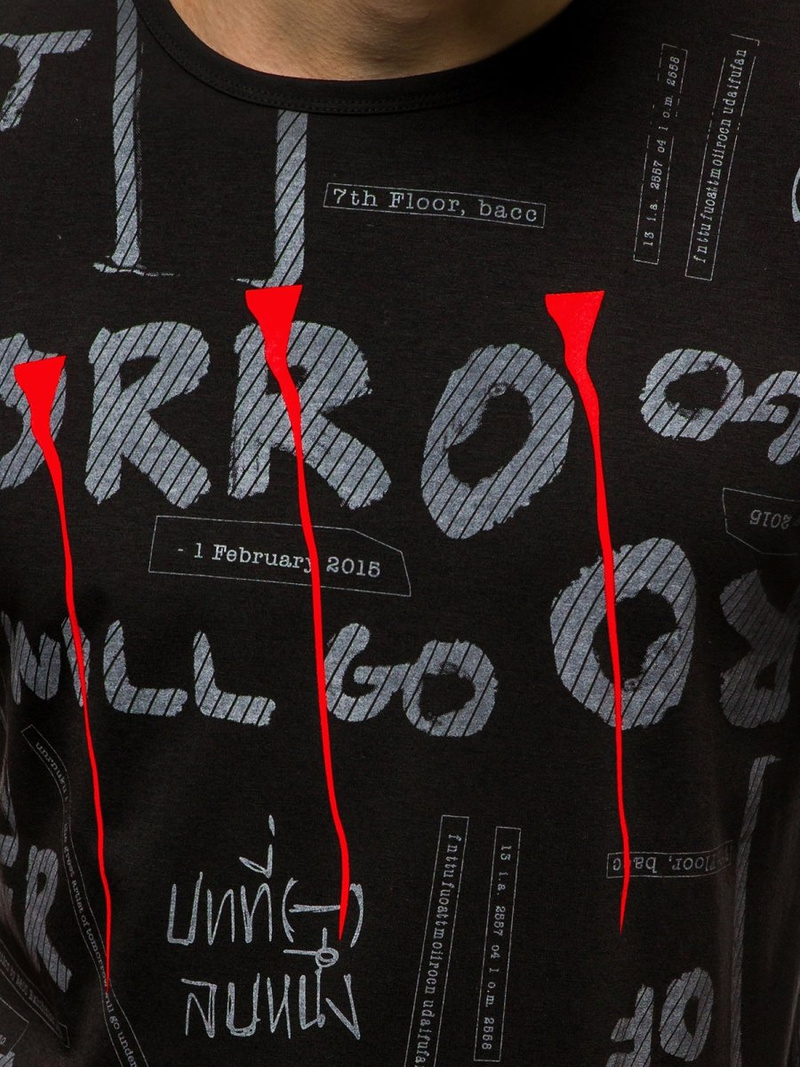 Moška majica črna OZONEE JS/SS10926