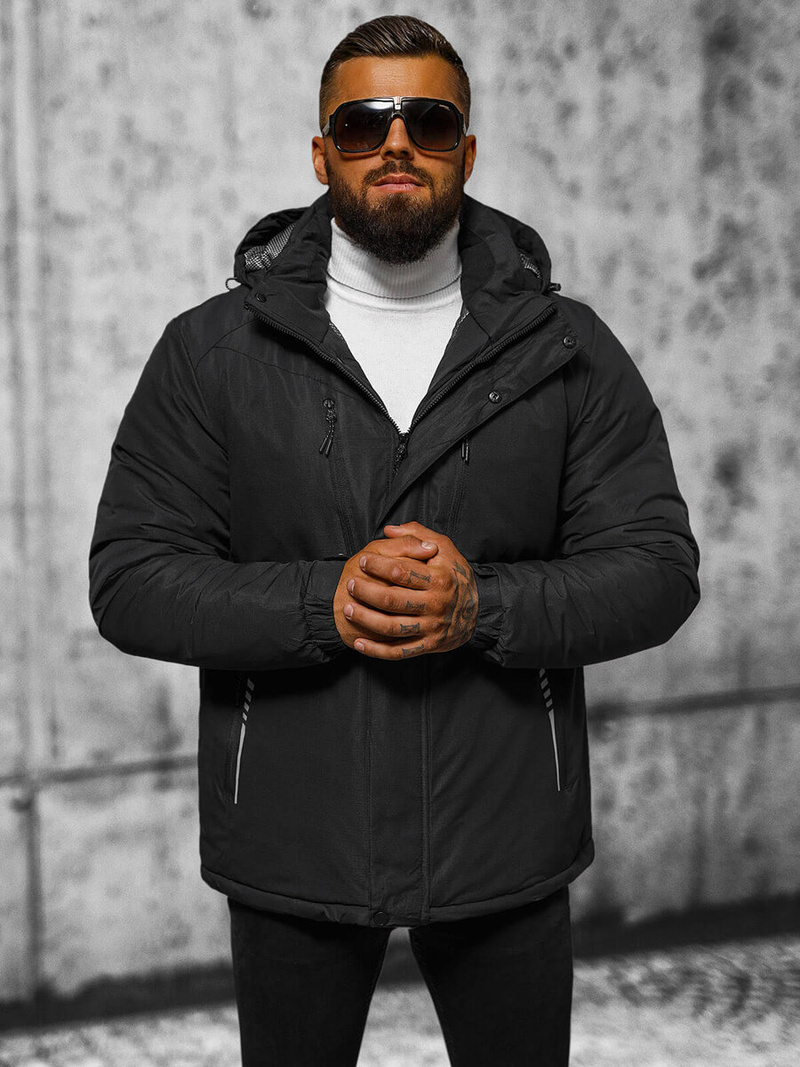 Moška jakna črna OZONEE JS/22M321/392