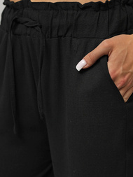 Ženske hlače črne OZONEE O/ZCH2288