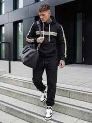 Moška jopa s kapuco črna OZONEE JS/8B1729/3