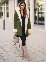 Ženska zimska jakna zelena OZONEE JS/M763/136Z