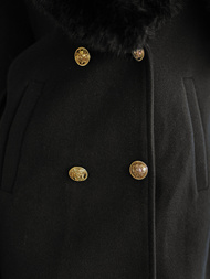 Ženski plašč črna OZONEE JS/61M8509/392