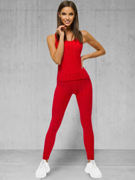 Ženski dvodelni komplet trenirka rdeči OZONEE JS/YW88037/5