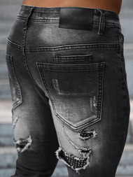 Moške Kavbojke Črne OZONEE NB/MP0152N