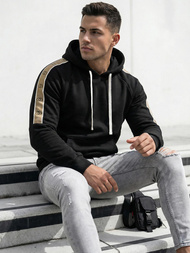 Moška jopa s kapuco črna OZONEE JS/8B1730/3Z