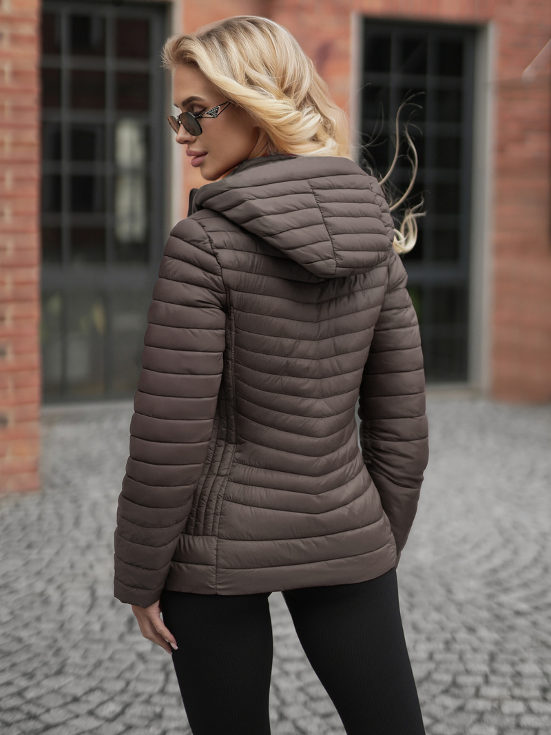 Ženska jakna rjavo-siva OZONEE JS/11Z8228Z